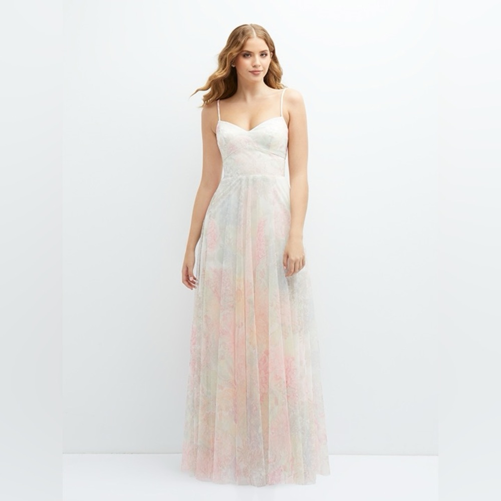 After Six Sweetheart Neckline Maxi Tulle Bridesmaid/Wedding Dress Women's 10 NWT - Picture 1 of 14